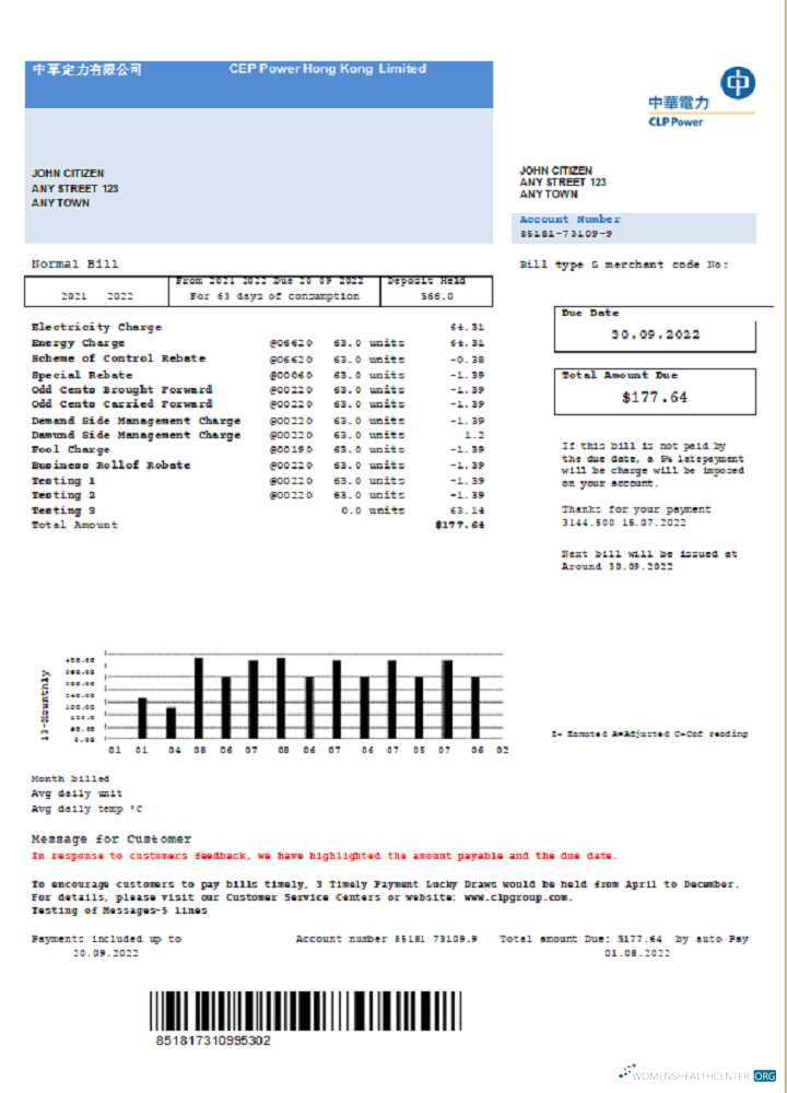 download download Hong Kong CLP Power Hong Kong Limited utility bill
